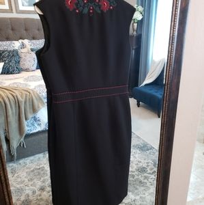 Brooks Brothers Poinsettia Embroidered Dress